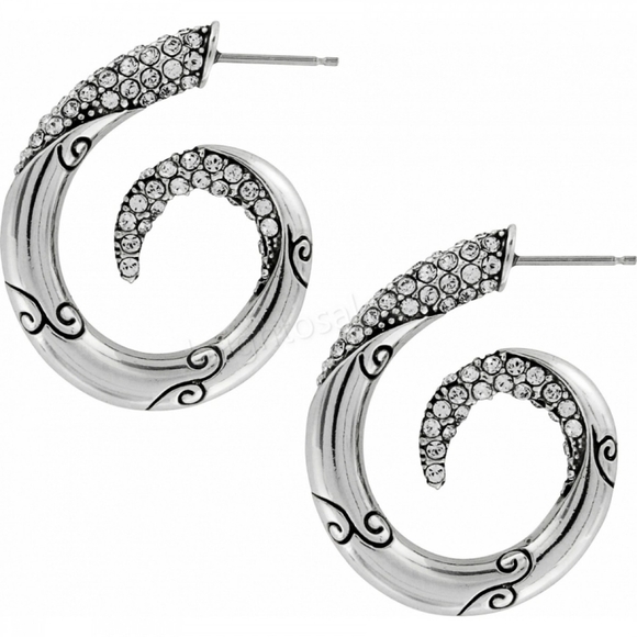 NWTS $58 Brighton "Christalina" Swirls with Etched Scrolls & Pave Set Crystals! - Picture 1 of 8